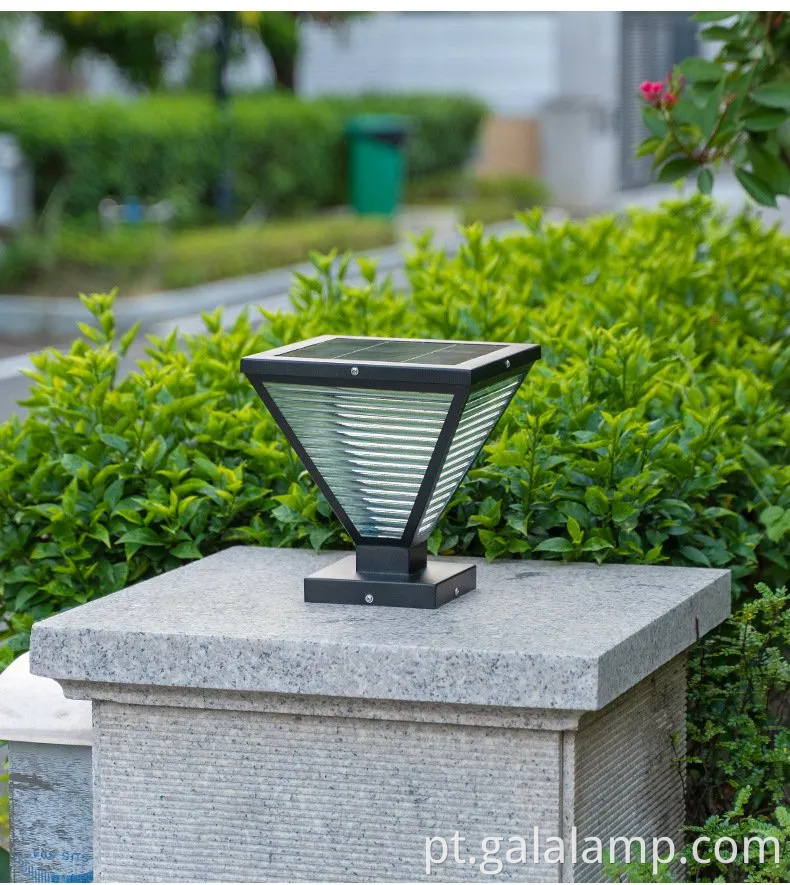 Luzes solares ao ar livre modernas para pátios e passarelas